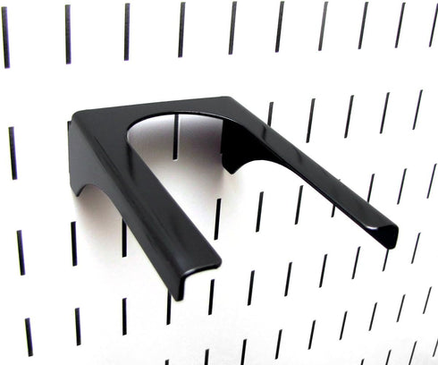 Wall Control 2in Handle Bracket Slotted Metal Pegboard Hook for Wall Control Pegboard - Black
