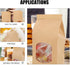 50pcs Packaging Small Bread Bags with Window Kraft Paper Baking Toast Pouches Food-grade Paper Bread Bags for Bakery