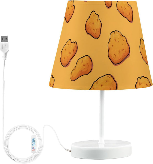 Kcldeci Cartoon Chicken Nuggets Bedside Table Lamp for Bedroom Farmhouse Lamps for