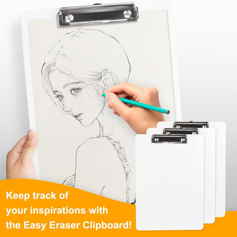 Dry Erase Clipboard 8 Pack - Hardboard Clip Board 8.5x11 for Classroom, Double-Sided White Board, Office & School Supply