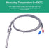 Twidec/2M NPT 1/4"inch (6X50MM) Pipe Thread Temperature Sensor Probe for Temperature Controller