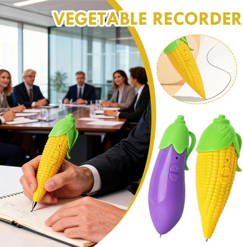 Generic Corn Voice Recorder Pen - Cute Recording Device & Functional Ballpoint Pen, Role-Playing Props, Fun Creative