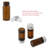 10ml Amber Glass Vials with Screw Caps and Plastic Stoppers, Leak-Proof Small Brown Liquid Sample Vial, 50PCS