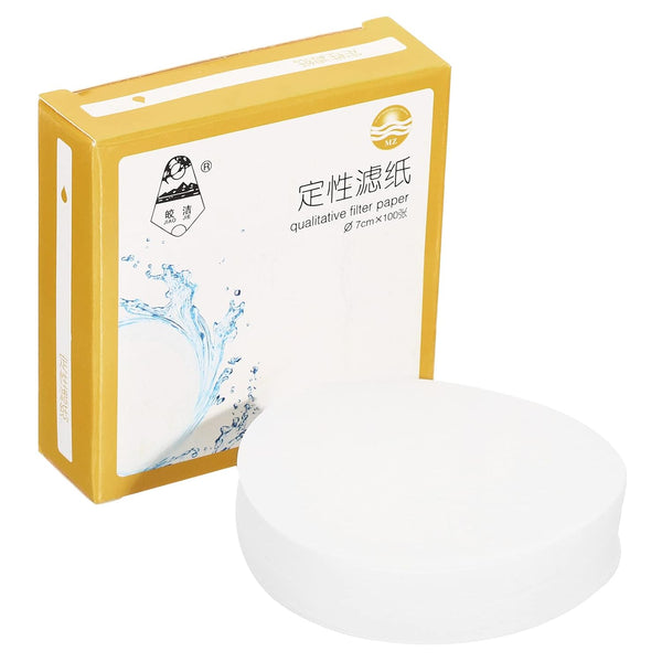 PATIKIL 100Pcs 7cm Qualitative Filter Paper Circles for Laboratory Chemical Industrial Oil Testing