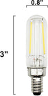 6 Pack T6 Bulbs, 2W 120V, E12 25W of LED Tubular Candelabra Base, Clear Glass Filament, Equivalent - Great