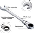 KATUR 17mm Ratcheting Wrench Set - Flexible Pivoting Head Ratchet Combination Spanner Tool