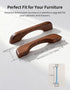3.75 Inch (96mm) 2 Pack Lafoy Hole Centers Solid Walnut Wood Cabinet Handle, Brown Wooden Drawer Pull Replacement