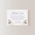 5.5x4.25 Purple Flowers Sympathy Thank You Cards, Funeral Thank You Cards, Bereavement Notes with Envelopes, Flat