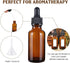 Eternal Moment 1 oz Eye Dropper Bottles (48 Pack), 30ml Amber Glass with Glass Eye Dropper for Essential Oils