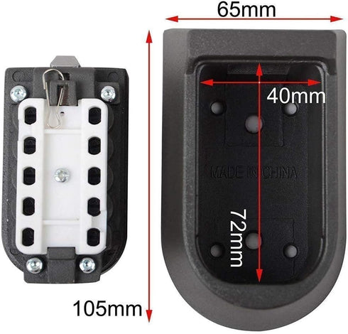 Key Safe Lock Box - Wall Mounted Combination Lockbox for Spare House Keys | 10-Digit Code