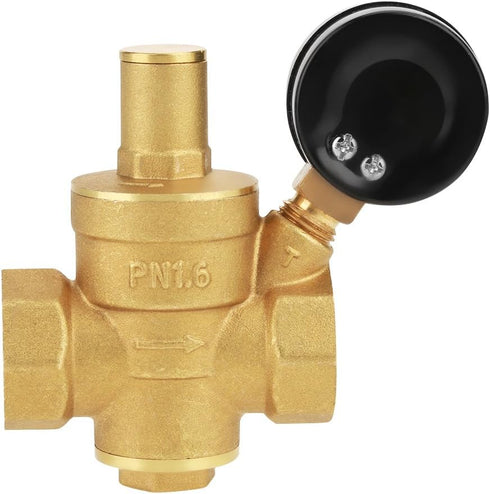 DN20 Brass Adjustable Water Pressure Reducer with Gauge Meter