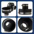 6I56 Flexible PVC Reducing Coupling with Stainless Steel Clamps, 4.5" x 1.9" for 4" x 1-1/2" Nominal Pipe