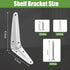 PHITUODA 24 Pack 4 3 Inch, Shelf Brackets x Heavy Duty White Metal Floating Shelf Bracket, L Bracket Corner Brace
