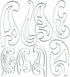 Westcott French Curve Template, Set of 8 (FC-8), Drawing Tool