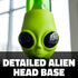 13 Inch Rhode Island Novelty Alien Head Wax Motion Lamp