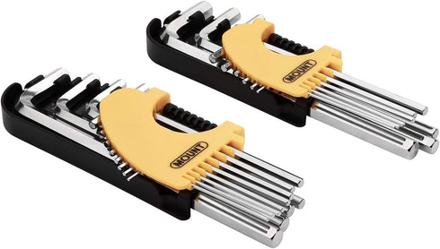 MOUNT 21PCS Long Arm Hex Key Set, Professional Allen Key Wrenches, Cr-V Steel Tool Kit with Hinged Case