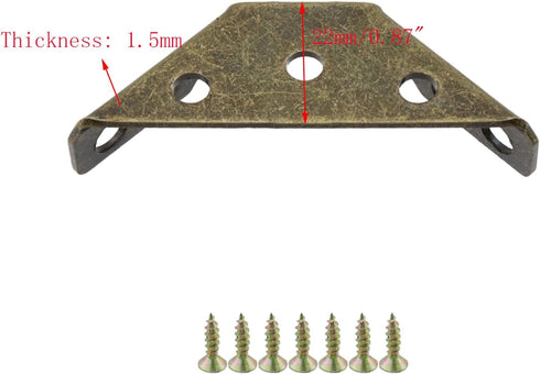 12pcs Universal Furniture Corner Connectors Metal Furniture Angle Fasten Connector Triangle Shelf Brackets Braces