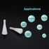 MECCANIXITY Silicone Rubber Tapered Plug, 3mm to 8mm Solid White for Powder Coating and Laboratory Use, 20 Pieces