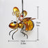 Honeybee Solar Lantern Garden Decor, LED Hanging Solar dragonfly Decoration, Patio Yard Butterfly Sculptures, for Outdoor Bug Decorations, Waterproof and aesthetically pleasing ( Color : Purple ) by Whbbbj