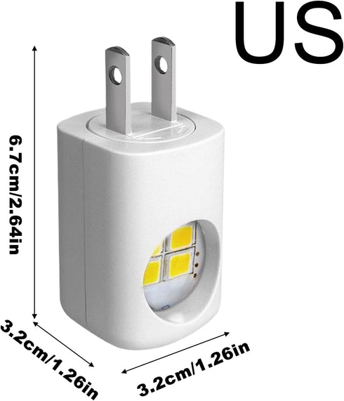 Generic Auto Dusk to Dawn Night Light - Plug in LED Wall Lamp with Smart Sensor, Energy Efficient Compact ABS Room