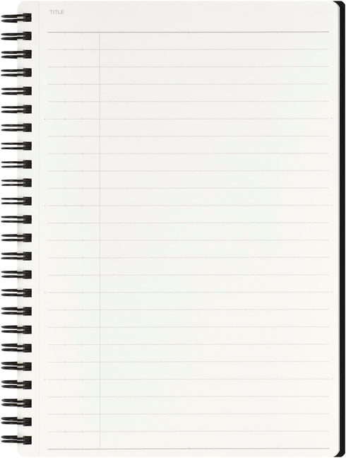 Maruman MNEMOSYNE Notebook 8.27 x 5.83 Inches (A5), 80 Sheets, 8mm Ruled 24-Line, Black, 1 ea. (N175)