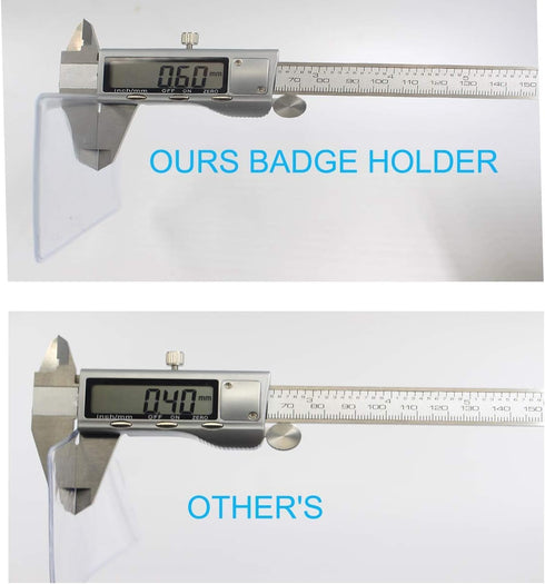 Horizontal Sealable Waterproof Badge Holders - Clear Plastic Name Tag ID Card Holder (10PCs)