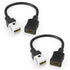 VCE 2-Pack HDMI Keystone Jack, Female to Female HDMI Pigtail Cable 4K