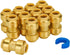 SUNGATOR 1/2 Inch Pushfit Plumbing Fittings, 12 Pack, No Lead Brass Push to Connect for PEX, Copper, CPVC