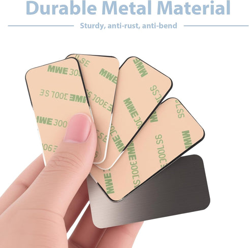 SISABAMA 30 2.36"x1.18" Pcs Adhesive Metal Plates for Magnetic Mounts Rectangular Steel Strips with Adhesive Backing
