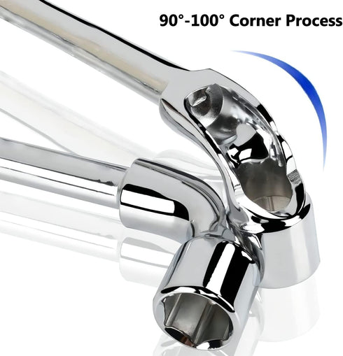 Socket Wrench 19 mm, 1 Pcs L Shaped Spanner, Angled Head Wheel Nut Socket Wrench