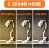 EAGLOD LED Clamp Light, Portable Clip Light with 3 Brightness, USB Plug, 360 Flexible Gooseneck for Night Reading