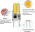G8 LED Bulb Dimmable, 120V T4 JCD Type Bi-Pin G8 Base, 20W Halogen Equivalent, Warm White 3000K (6 Pack)