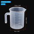 PATIKIL Graduated Beaker, 2 Pack 250ml PP Plastic Liquid Measuring Cup Double Sided Graduations with Handle Lid and Spout for Lab Kitchen Home