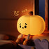 TriPro Cute Pumpkin Silicone Rechargeable Night Light for Nursery Kids Room Decor,