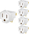 Maximm 2 Prong to 3 Prong Adapter, Ground Lifter Plug and Outlet Converter, 5 Pack, UL and ETL Listed