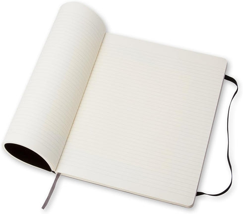 Moleskine Classic Notebook, Soft Cover, XL (7.5" x 9.5"), Ruled/Lined, Black, 192 Pages