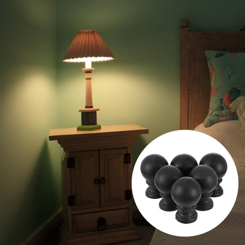 FOMIYES 10-Pack Replacement Lamp Shade Finial Knobs - Durable Plastic & Iron