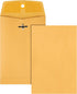 Quality Park Clasp Envelopes, 5 x 7-1/2, 28 lb Kraft Paper, Gummed Closures, 100 per Box (QUA37835)