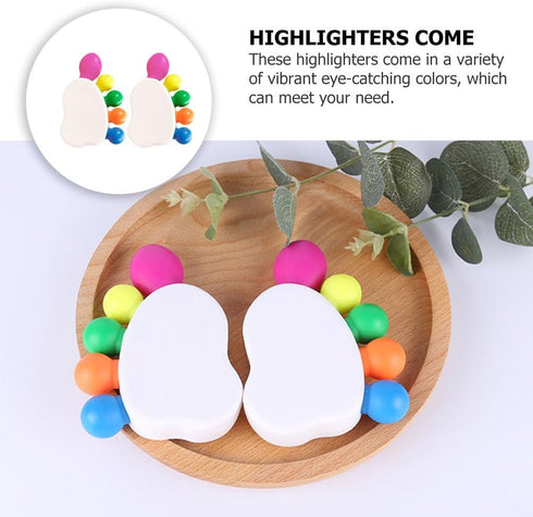 NUOBESTY 2 Sets Creative Funny Foot Shaped Highlighter Marker Pens for Students