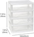 White Desk 4 Drawer Organizer - Plastic Small Drawer Storage for Office and Home