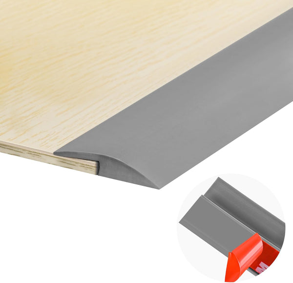 3.3Ft Self Adhesive Carpet Floor Transition Strip, PVC Edging Trim for Doorway with Height Less Than 5 mm - Gray