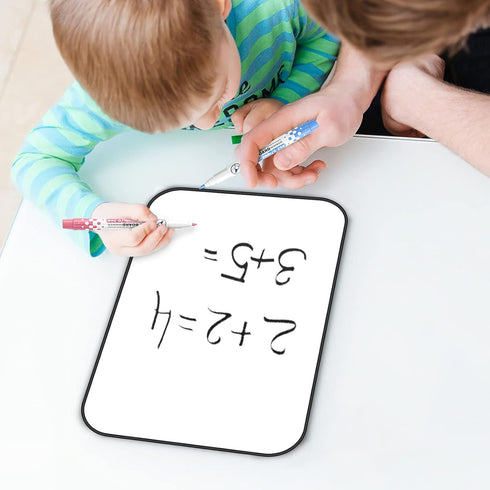 Small Portable Dry Erase White Board 12x8", Double Sided A4 Mini Marker Whiteboard for Kids Drawing Writing Student