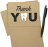 Embellish by Jackie Tooth Thank You Card for Dentists | Handmade Dental Hygienist Greeting Notecard | Kraft Brown