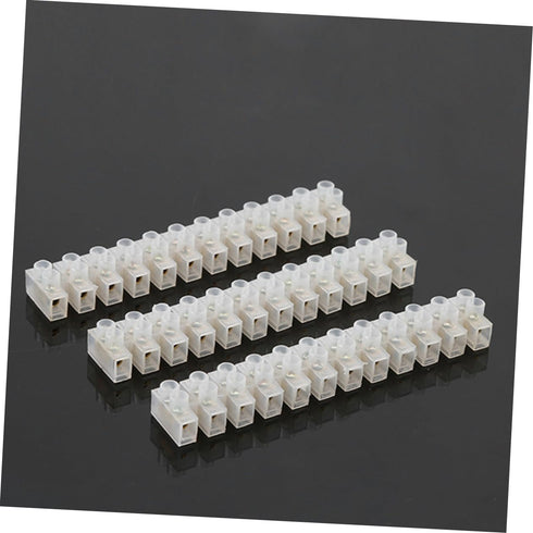 Set 10pcs 12-Position 10a Terminal Block Wire Connectors Terminal Barrier Strip Cable Connector Brass Firmware