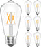 MorningLight 6 Pack Vintage LED Edison Bulbs, Dimmable E26 LED Edison Light