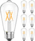 MorningLight 6 Pack Vintage LED Edison Bulbs, Dimmable E26 LED Edison Light