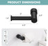 5 Inch (2 Pack) Bathroom Toilet Paper Holder, Modern Matte Black Tissue Roll Holder Wall Mounted, Paper Towel Holder
