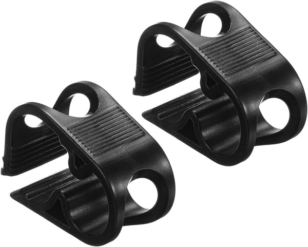 PATIKIL Plastic Tube Tubing Clamps, 2Pcs Adjustable Hose Clamp Clip for Laboratory Pinch Valve, Black