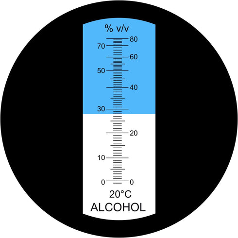 DANOPLUS Handheld Refractometer, 0~80% Ethyl with ATC for Liquor Making