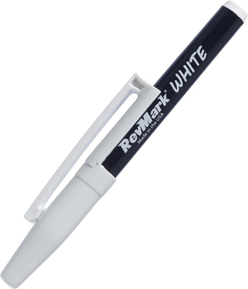 RevMark Bright Series Industrial Marker - 6 Pack, Made in USA, Replaces Paint Marker for Metal, PVC, Pipe - WHITE
